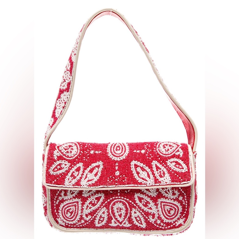 STAUD Red Bandana Women's Tommy Shoulder Bag
